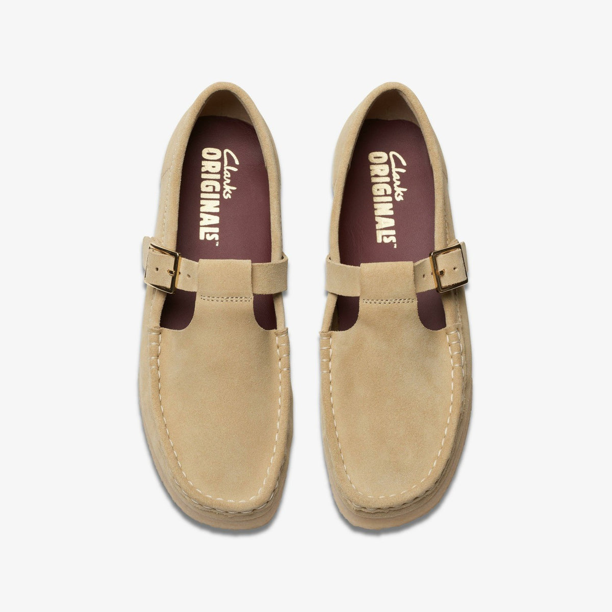 Wallabee T Bar Maple Suede - Clarks Women