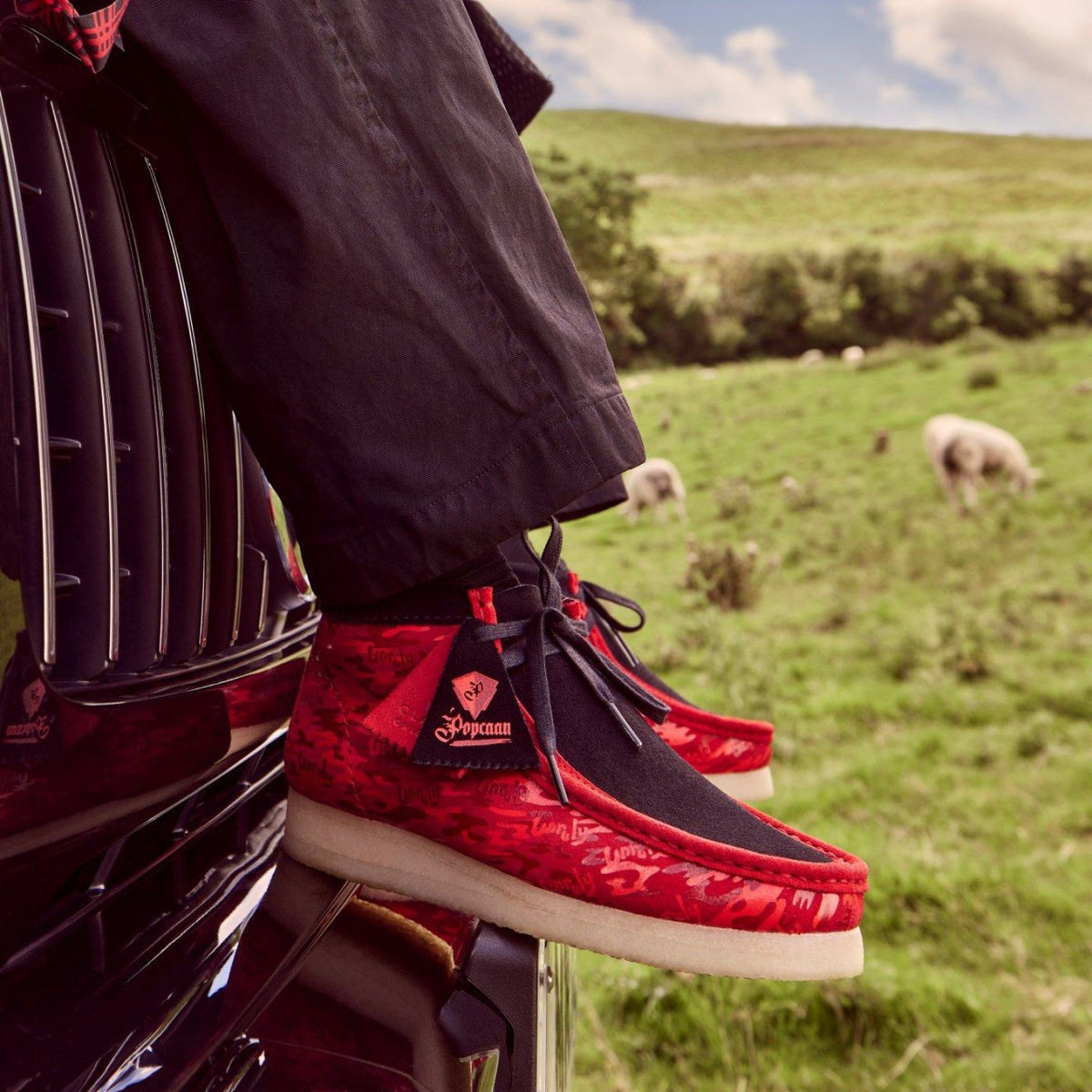 Wallabee Boot Red Camouflage - Clarks Men