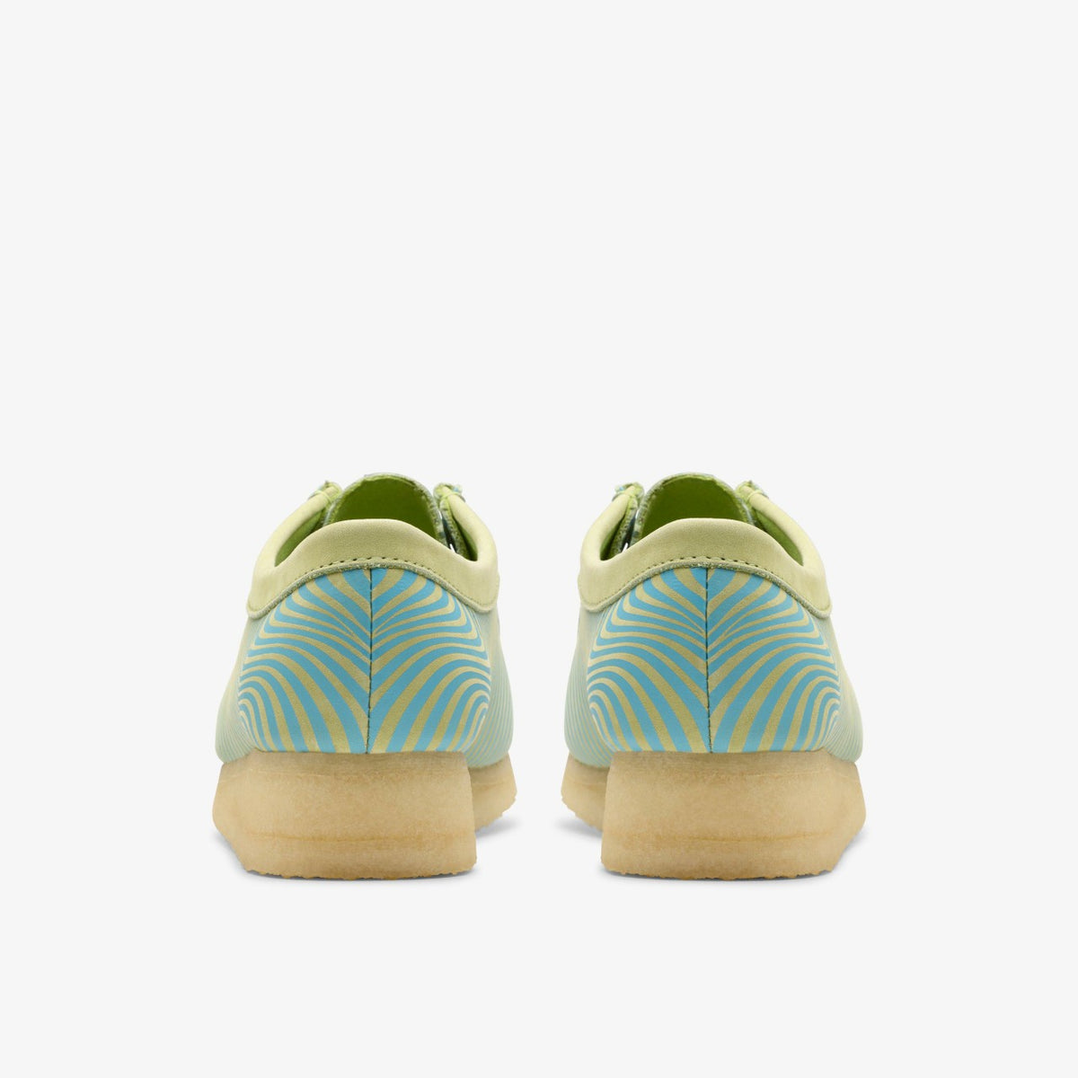 Wallabee Blue/Lime Print - Clarks Women