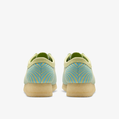Wallabee Blue/Lime Print - Clarks Women