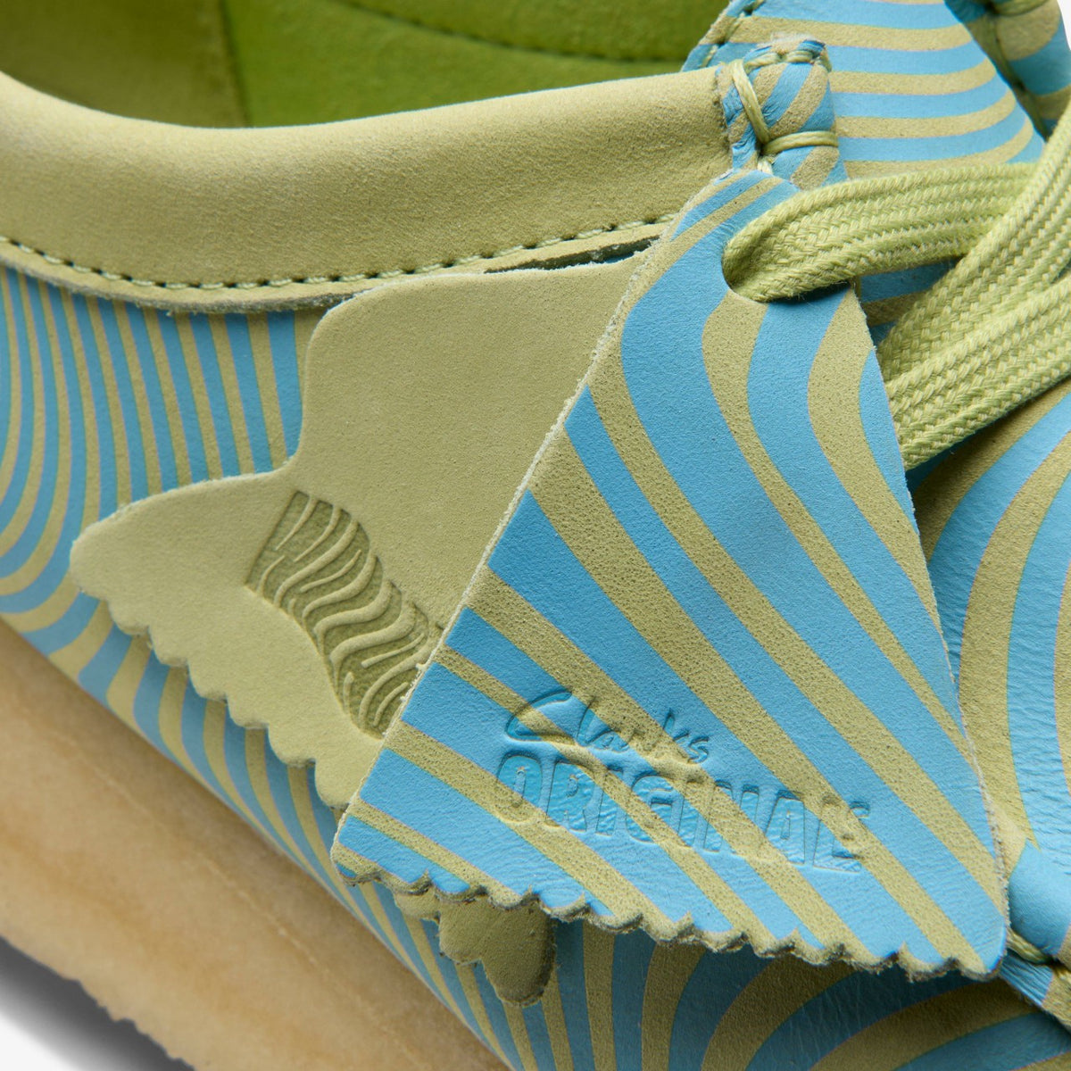 Wallabee Blue/Lime Print - Clarks Women