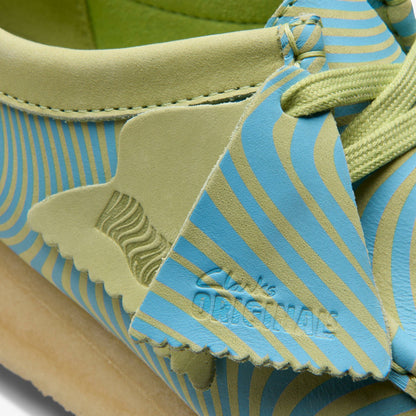 Wallabee Blue/Lime Print - Clarks Women