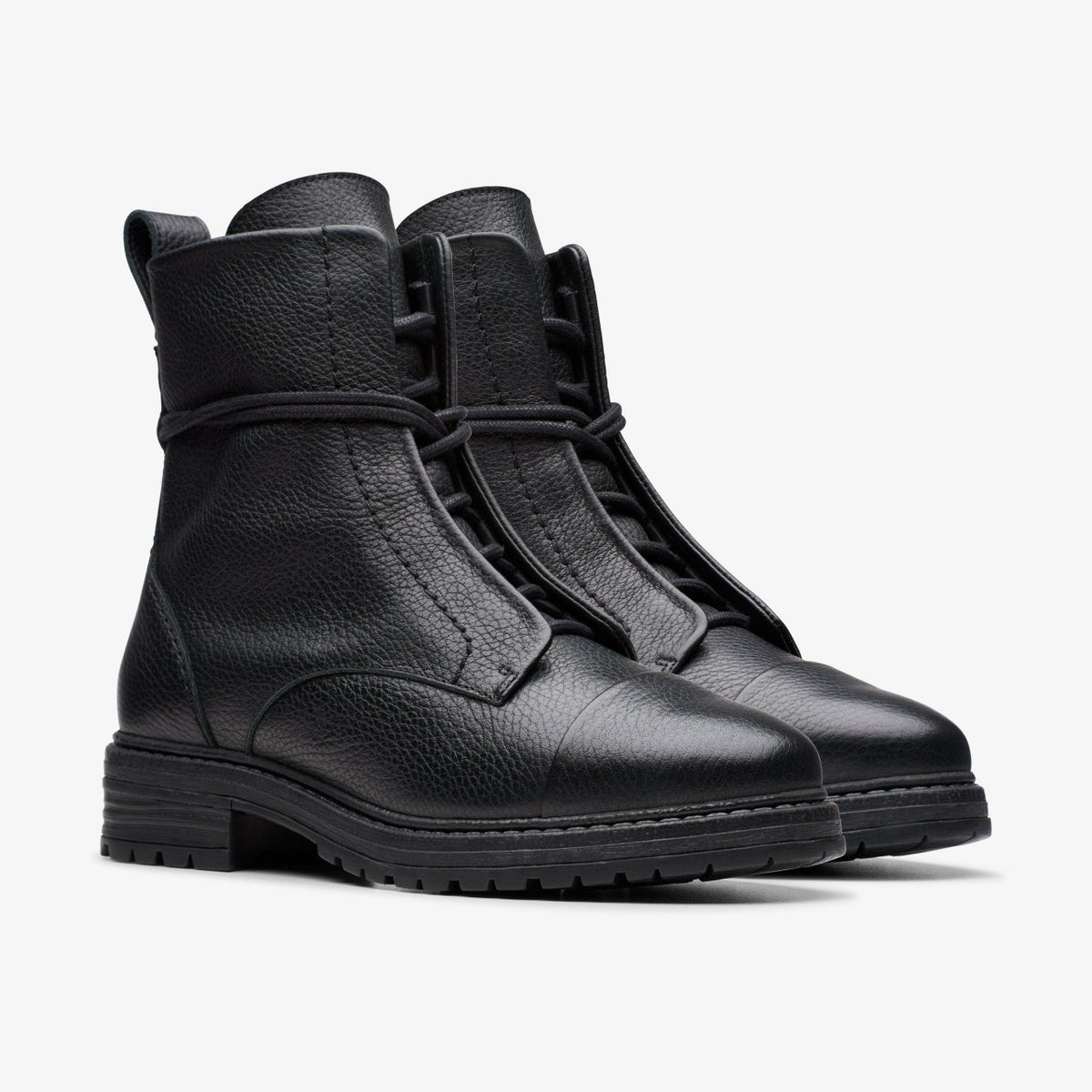 Rixley Lace Black Leather - Clarks Women
