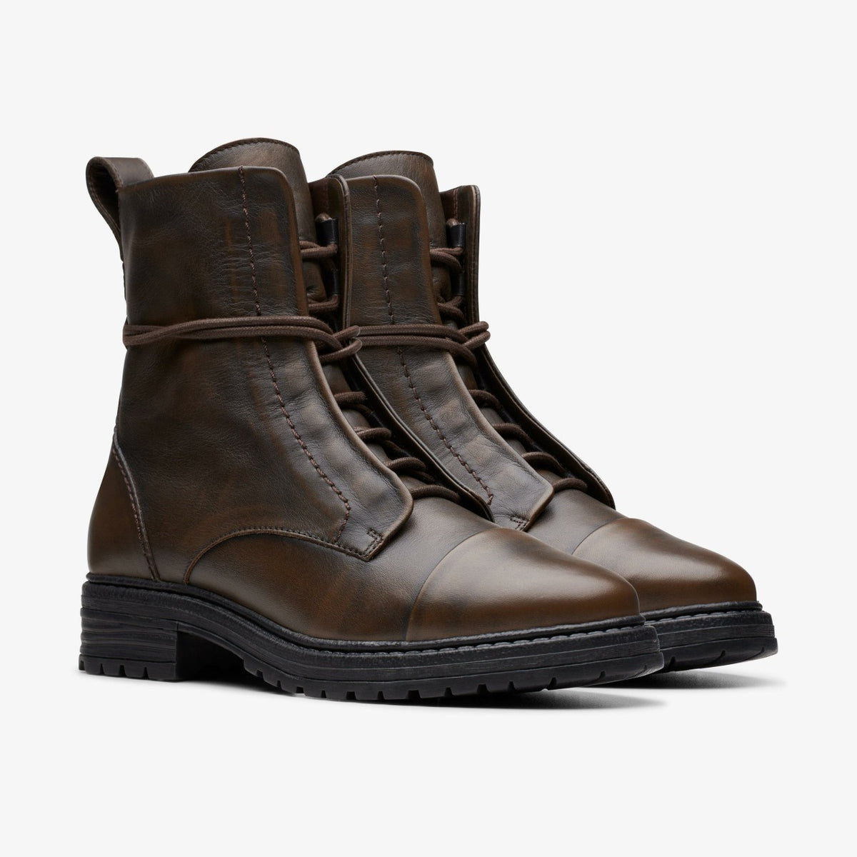 Rixley Lace Dark Brown Leather - Clarks Women