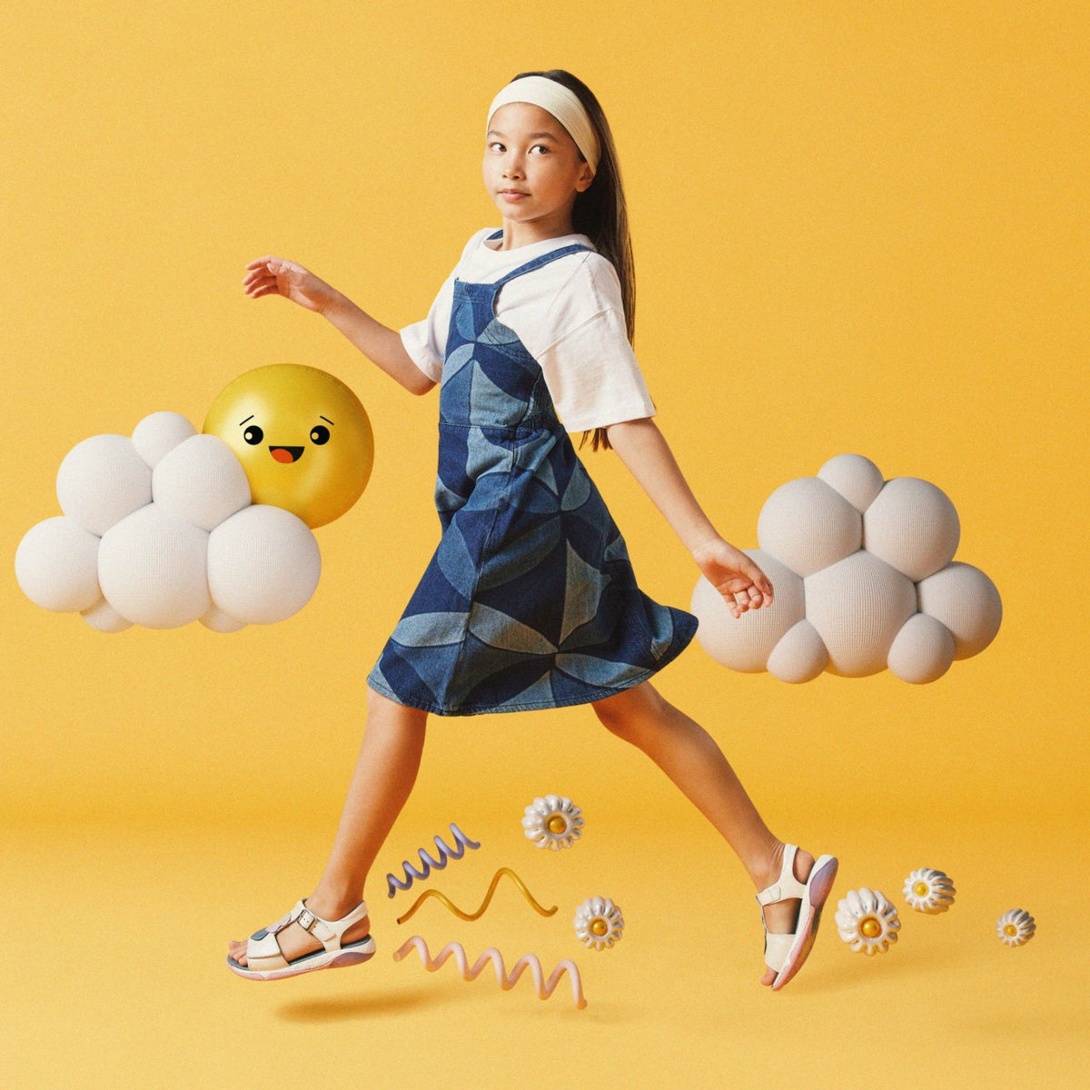 Osian Charm Kid White - Clarks Kids