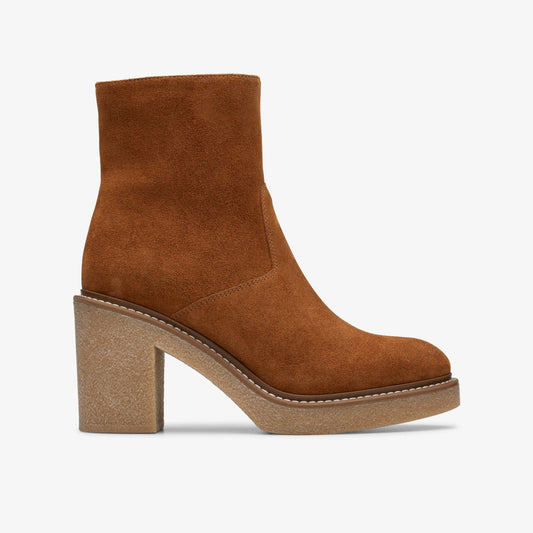 Colden Up Dark Tan Suede - Clarks Women