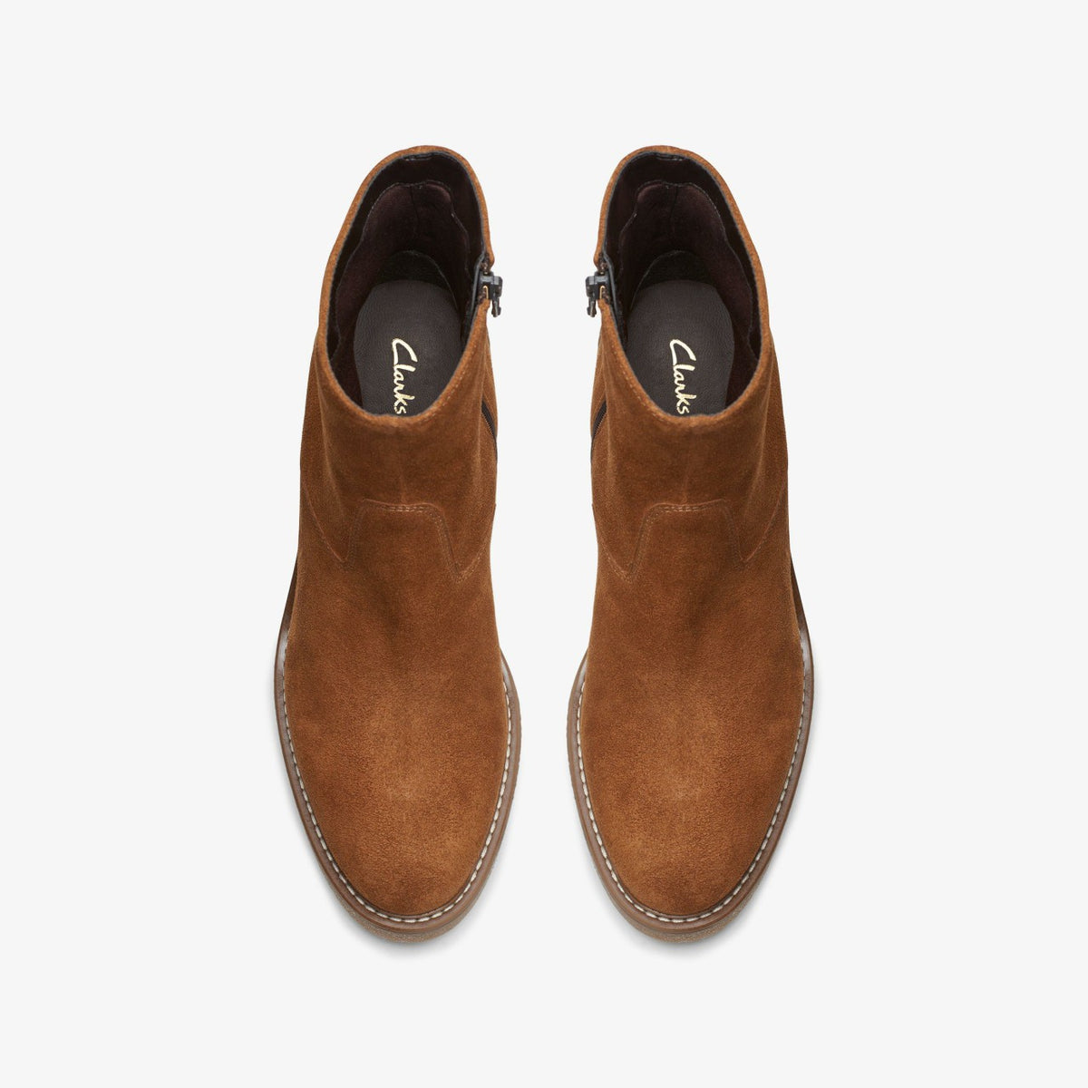 Colden Up Dark Tan Suede - Clarks Women