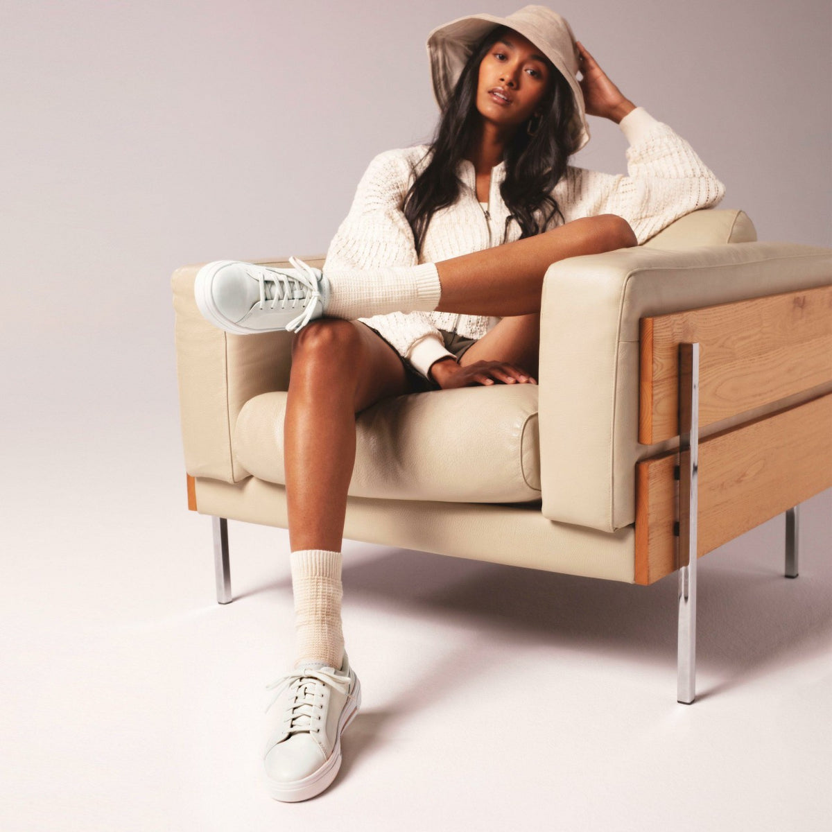 Hollyhock Walk Off White Leather - Clarks Women