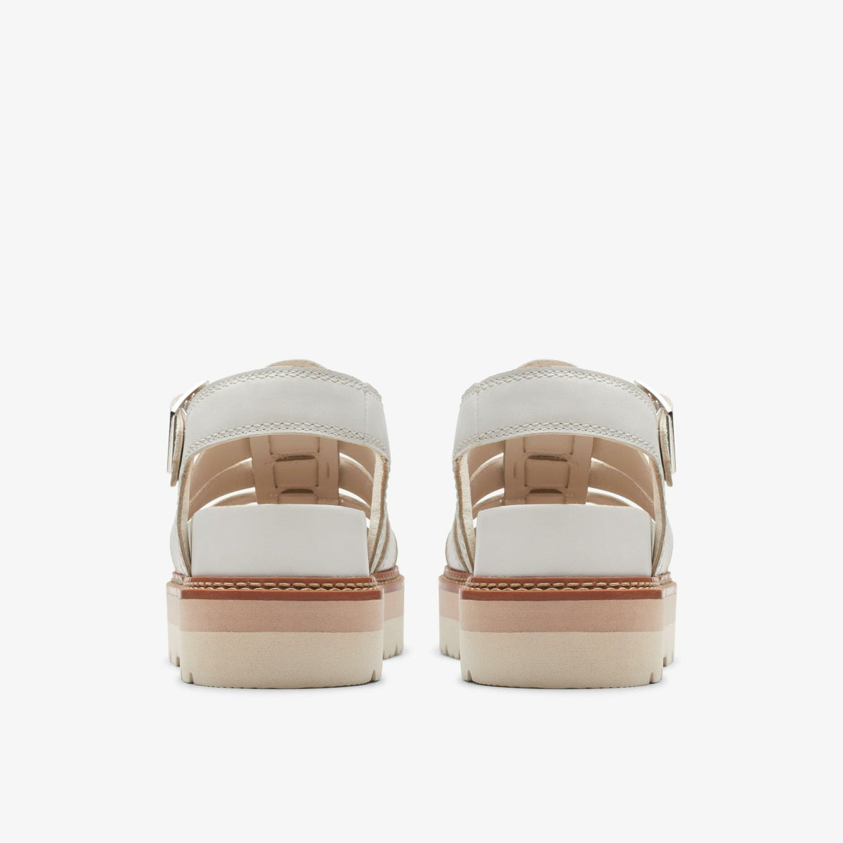 Orianna Twist Off White Leather - Clarks Women
