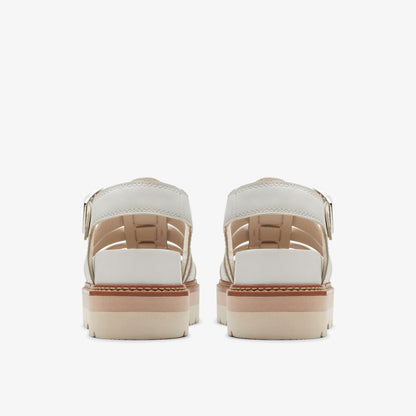 Orianna Twist Off White Leather - Clarks Women