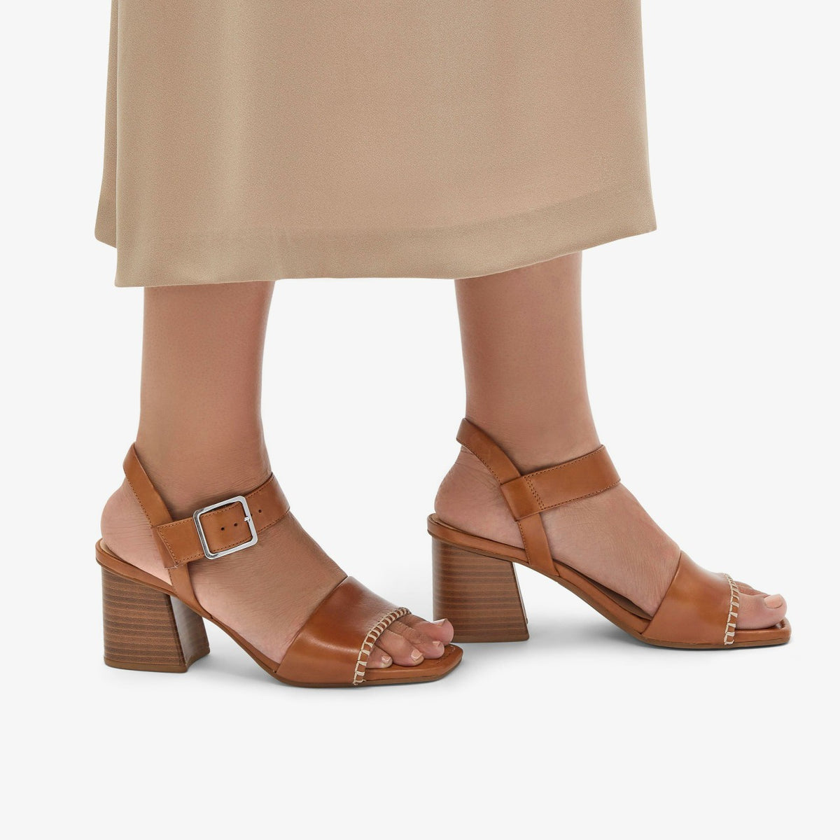 Siara 65 Buckle Tan Leather - Clarks Women