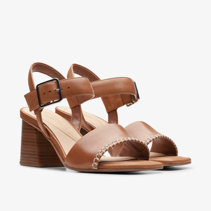 Siara 65 Buckle Tan Leather - Clarks Women