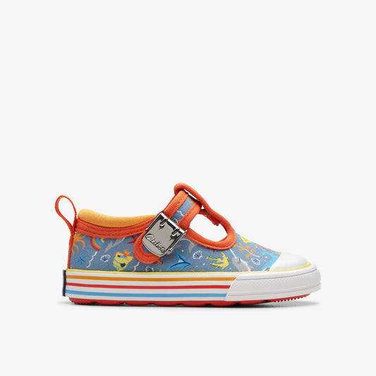 Foxing Fish Toddler Grey Print - Clarks Kids