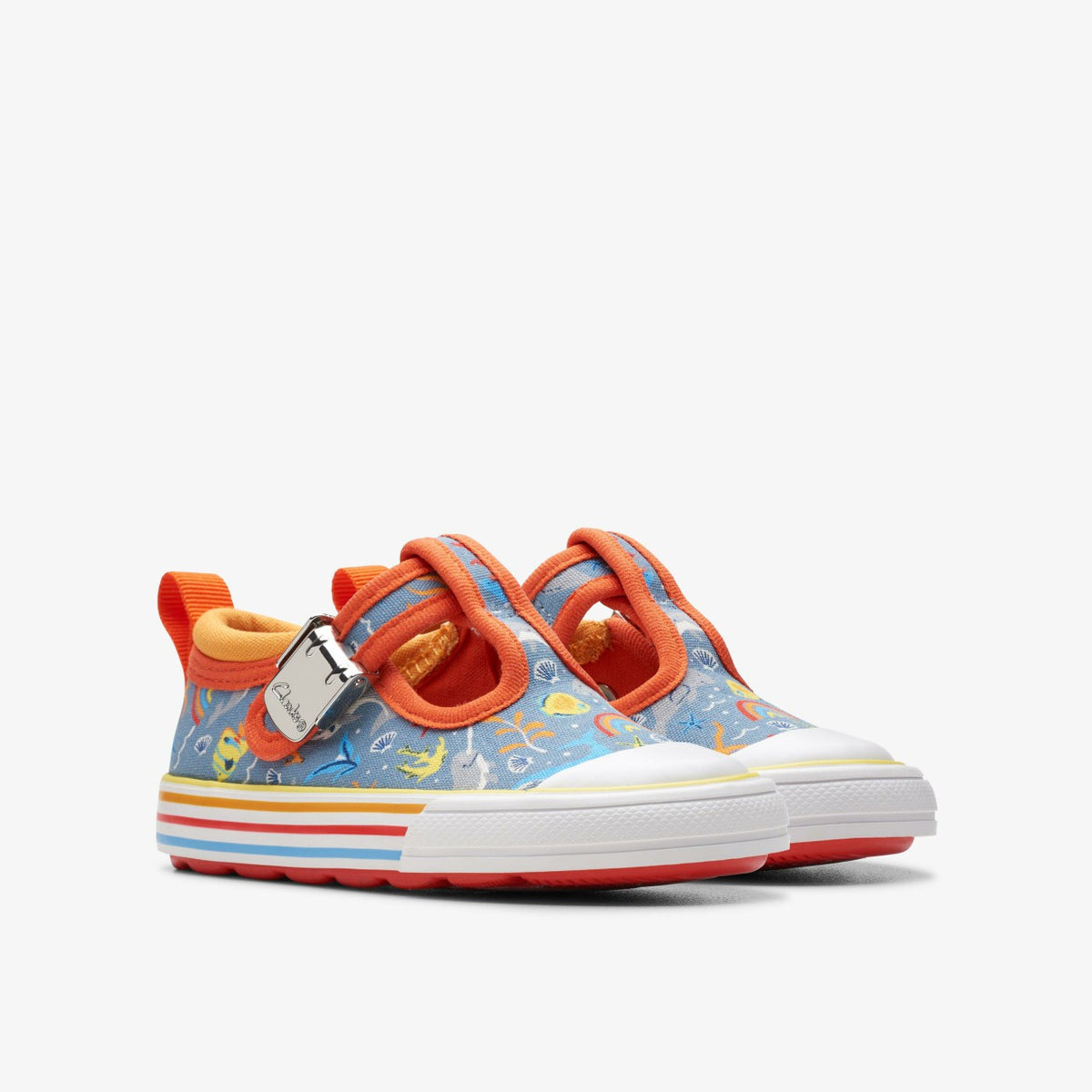 Foxing Fish Toddler Grey Print - Clarks Kids