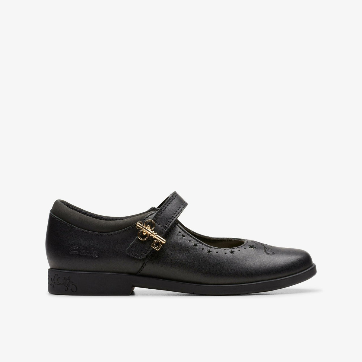 Lock Magic Kid Black Leather - Clarks Kids