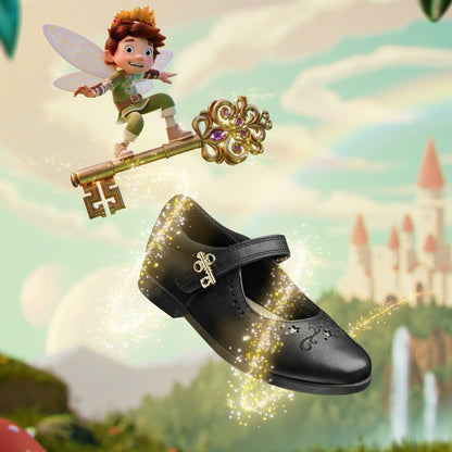 Lock Magic Kid Black Leather - Clarks Kids