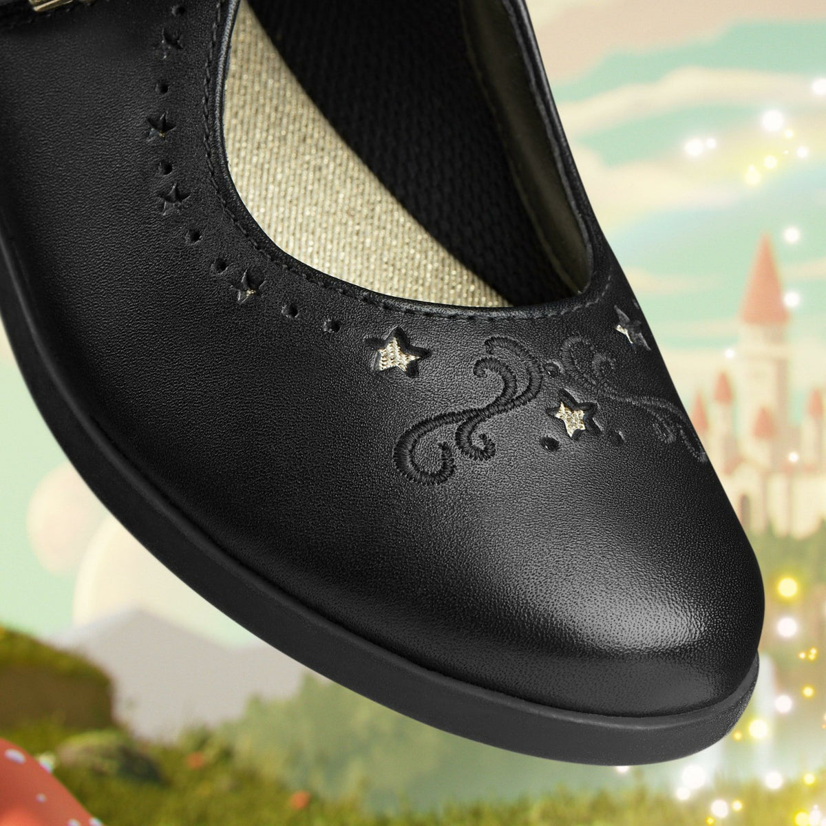 Lock Magic Kid Black Leather - Clarks Kids