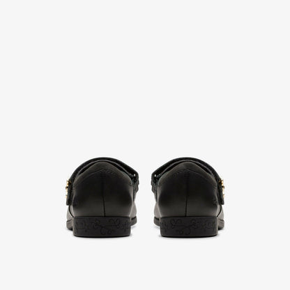 Lock Magic Kid Black Leather - Clarks Kids