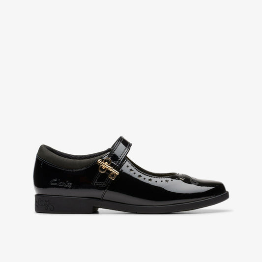 Lock Magic Kid Black Patent - Clarks Kids