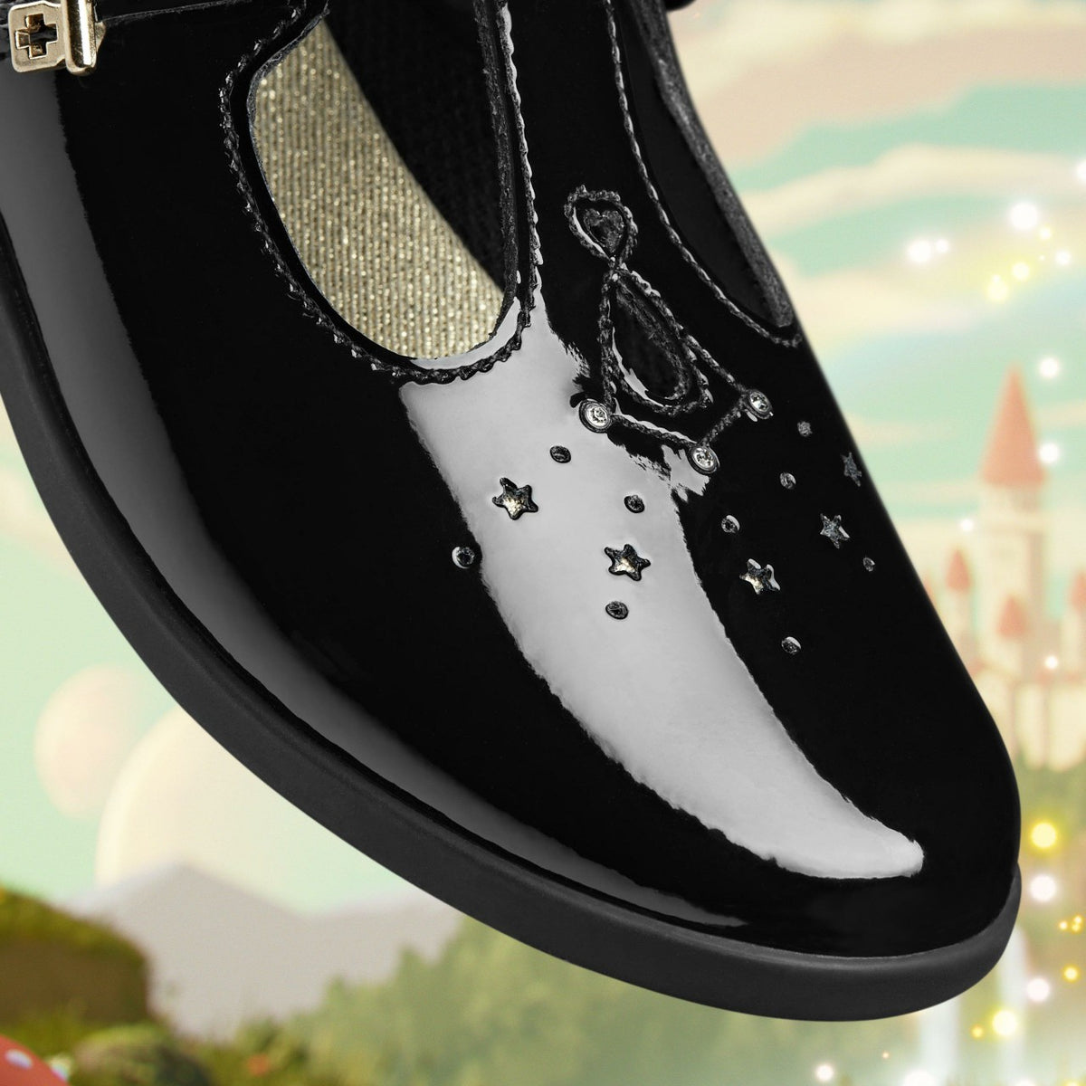 Lock Shine Kid Black Patent - Clarks Kids