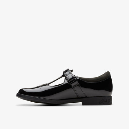 Lock Shine Kid Black Patent - Clarks Kids