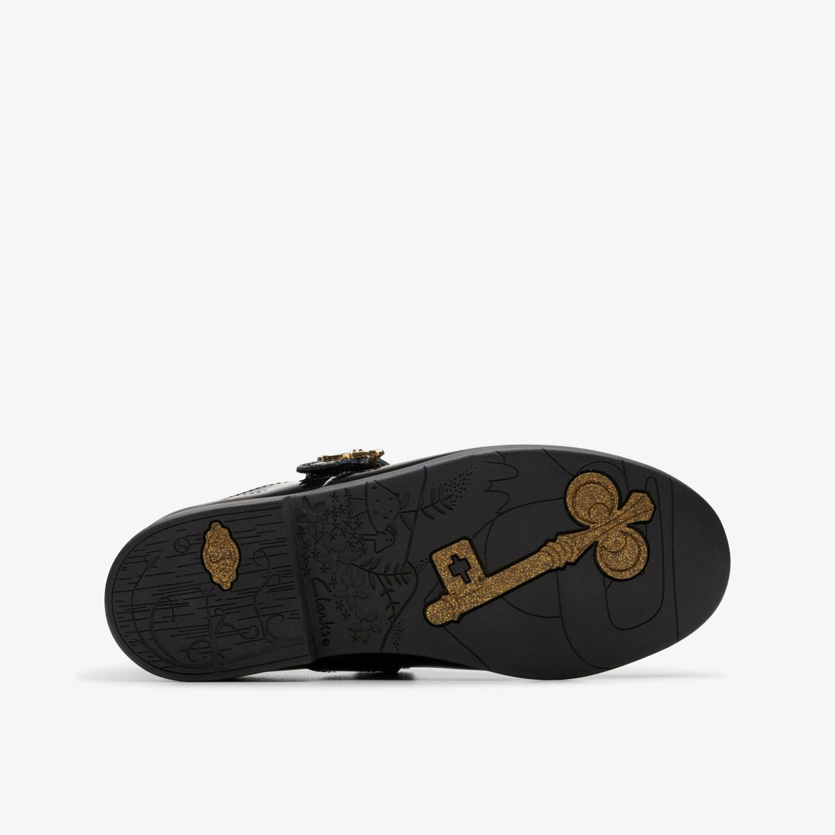 Lock Shine Kid Black Patent - Clarks Kids