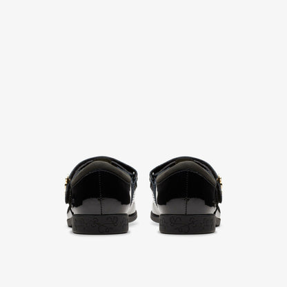 Lock Shine Kid Black Patent - Clarks Kids