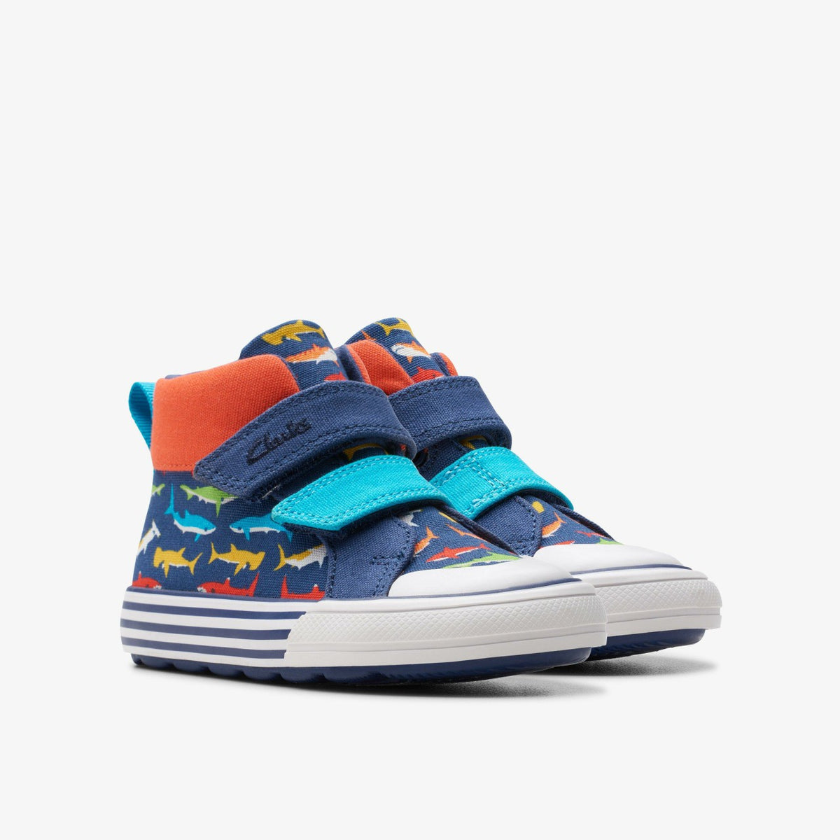Foxing Save Hi Toddler Navy Print - Clarks Kids