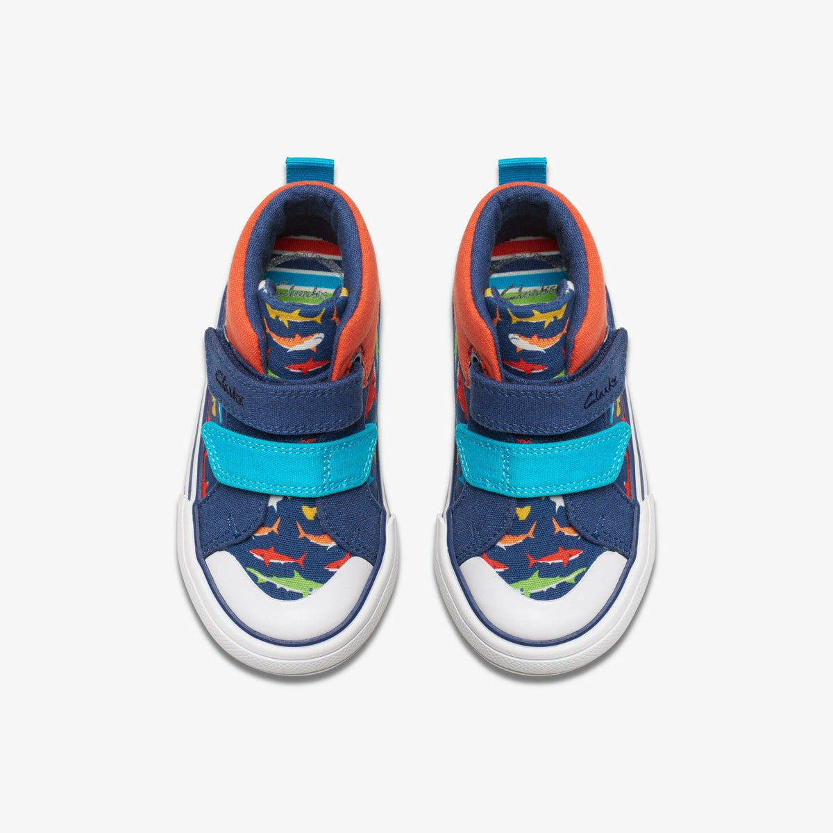 Foxing Save Hi Toddler Navy Print - Clarks Kids