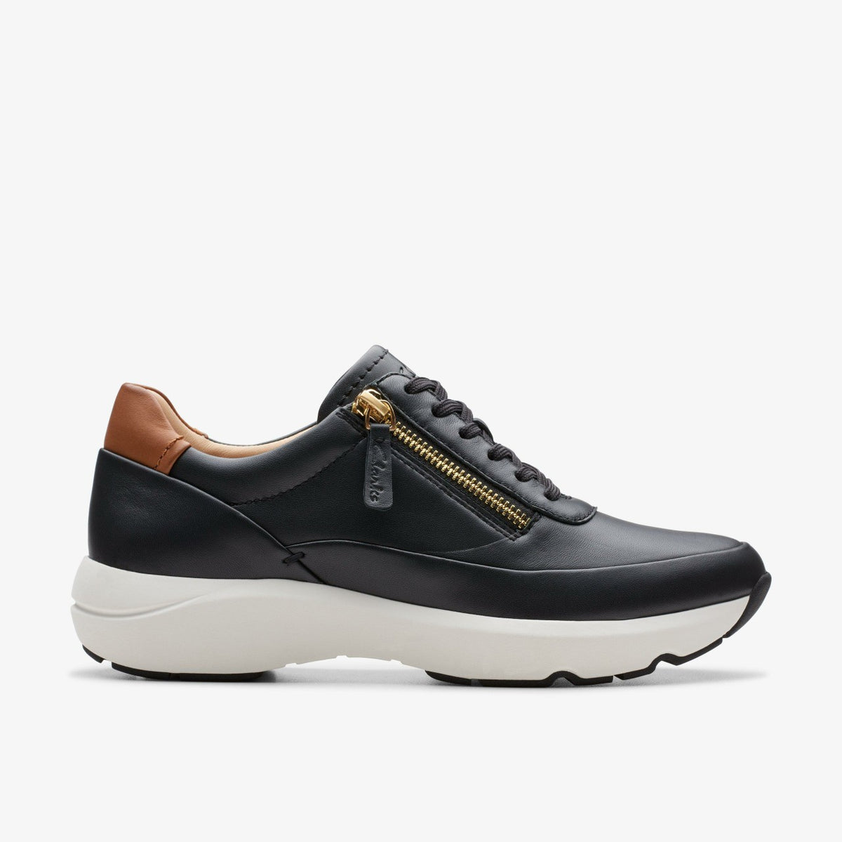 Tivoli Zip Black Leather - Clarks Women