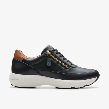 Tivoli Zip Black Leather - Clarks Women