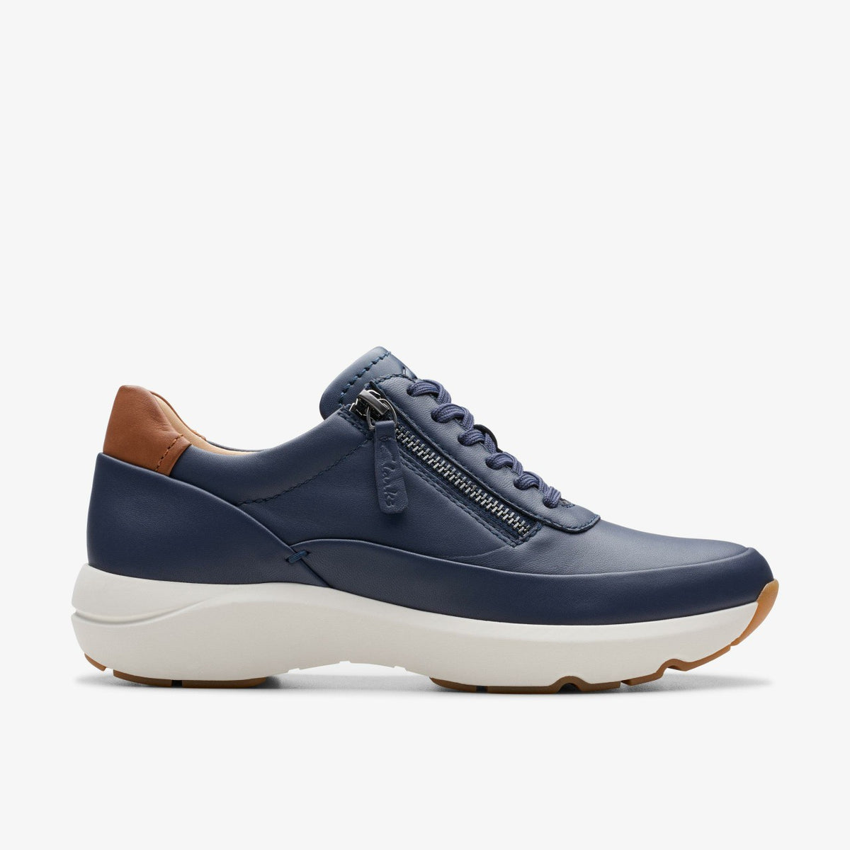 Tivoli Zip Navy Leather - Clarks Women
