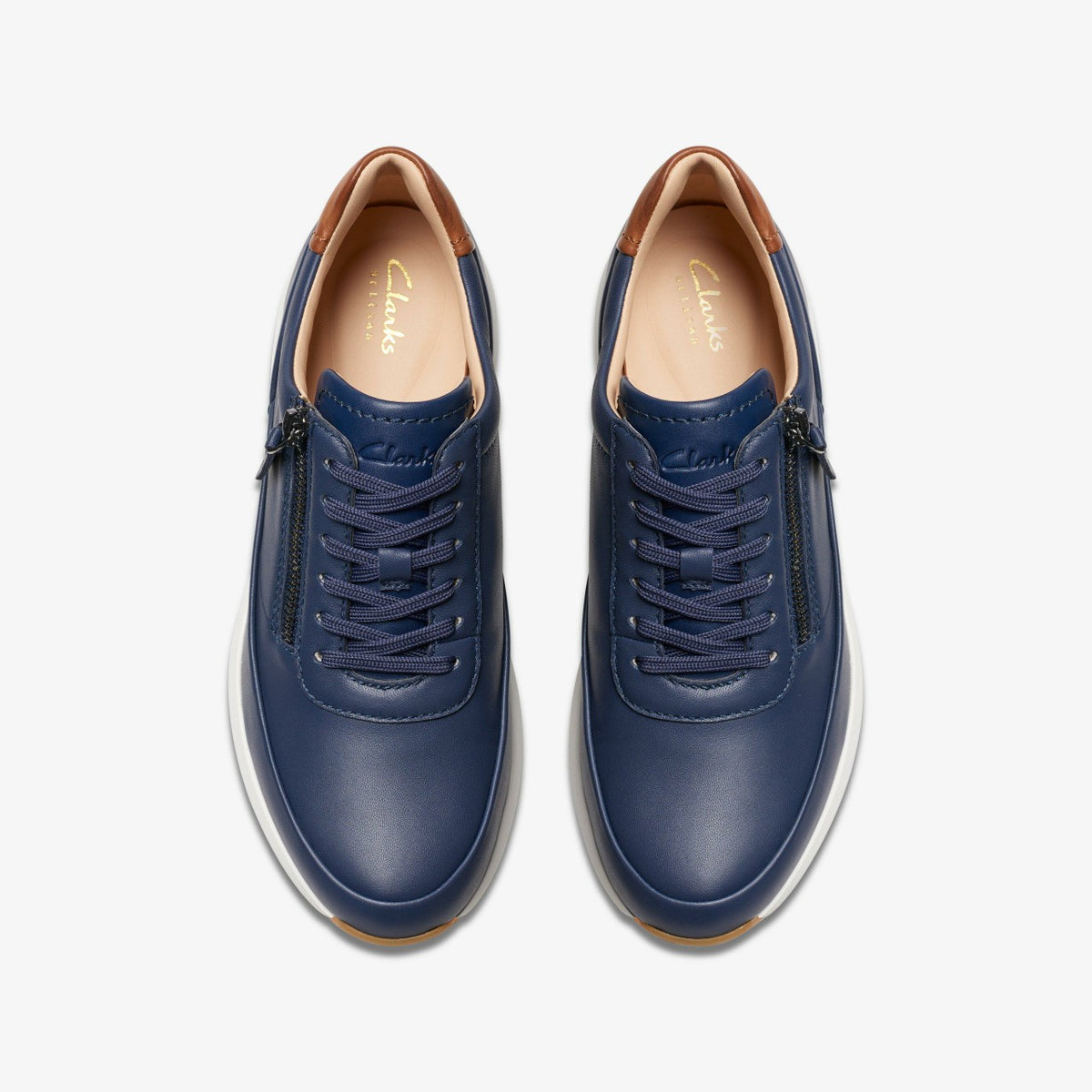 Tivoli Zip Navy Leather - Clarks Women