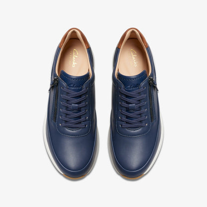 Tivoli Zip Navy Leather - Clarks Women