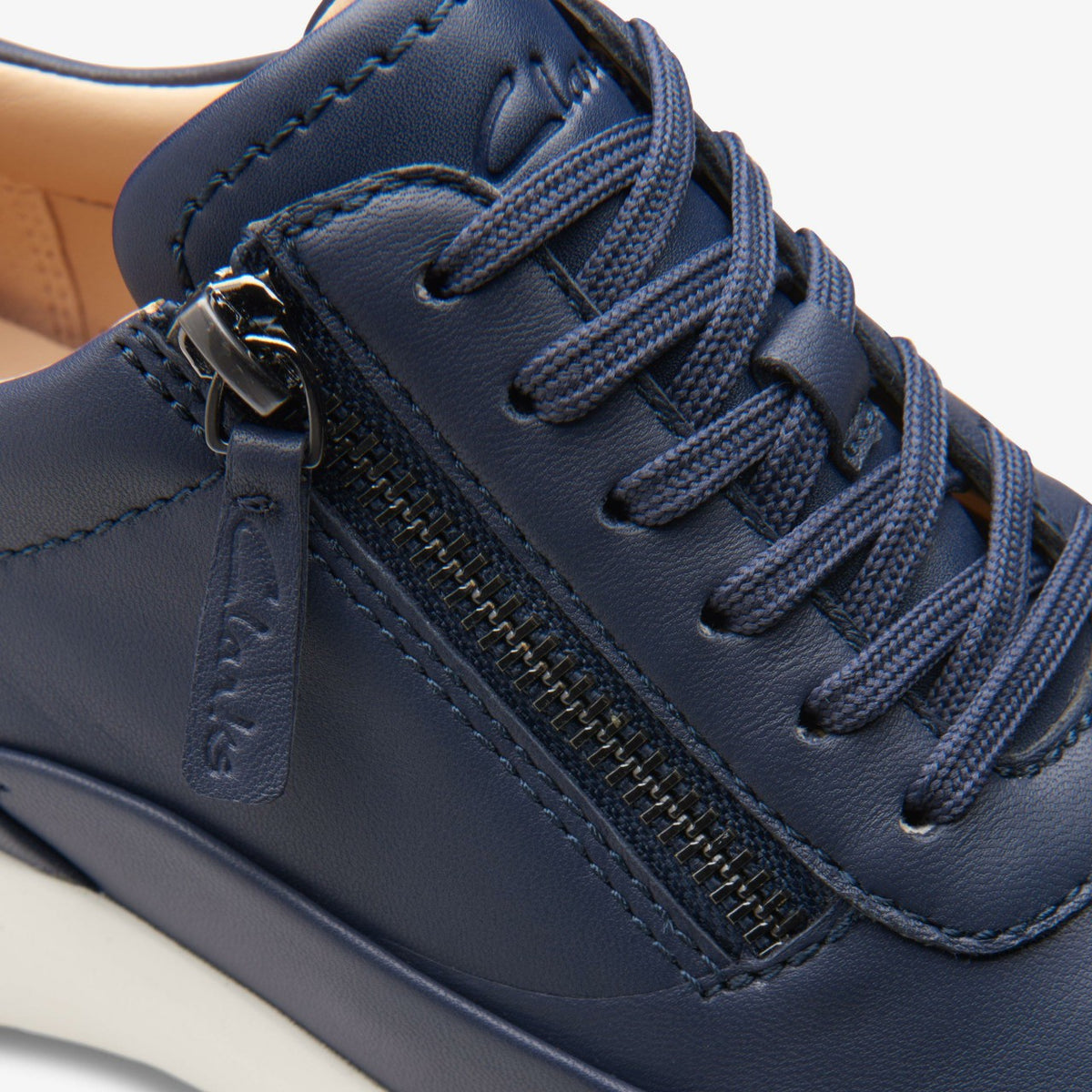 Tivoli Zip Navy Leather - Clarks Women