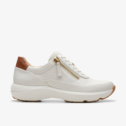 Tivoli Zip Off White Leather - Clarks Women
