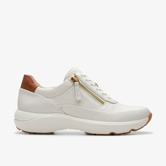 Tivoli Zip Off White Leather - Clarks Women