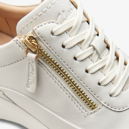 Tivoli Zip Off White Leather - Clarks Women