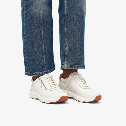 Tivoli Zip Off White Leather - Clarks Women
