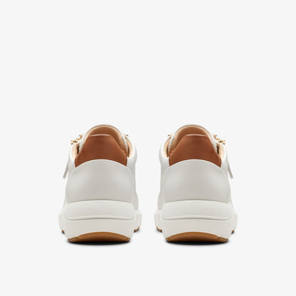 Tivoli Zip Off White Leather - Clarks Women