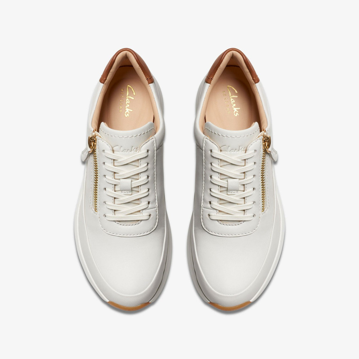 Tivoli Zip Off White Leather - Clarks Women