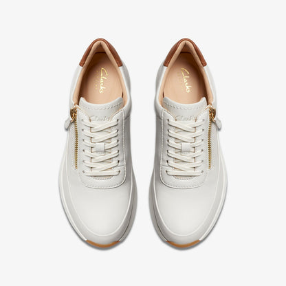 Tivoli Zip Off White Leather - Clarks Women