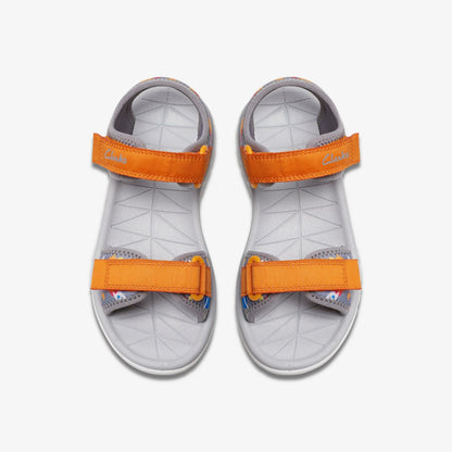 Surfing Tide Kid Grey/Orange - Clarks Kids