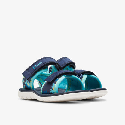 Surfing Tide Toddler Navy - Clarks Kids
