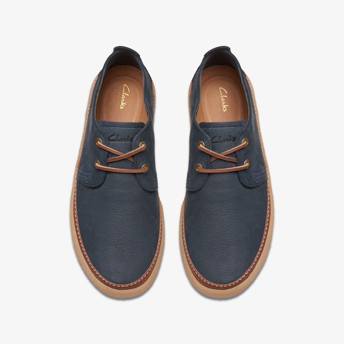 Clarkwood Low Navy Nubuck - Clarks Men