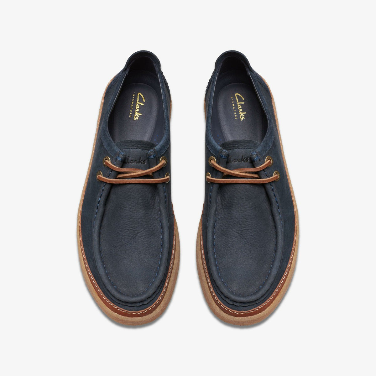 Clarkwood Moc Navy Nubuck - Clarks Men
