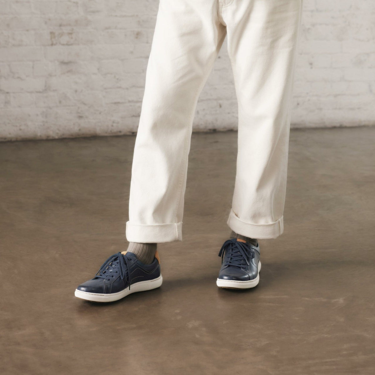 Mapstone Lace Navy Leather - Clarks Men