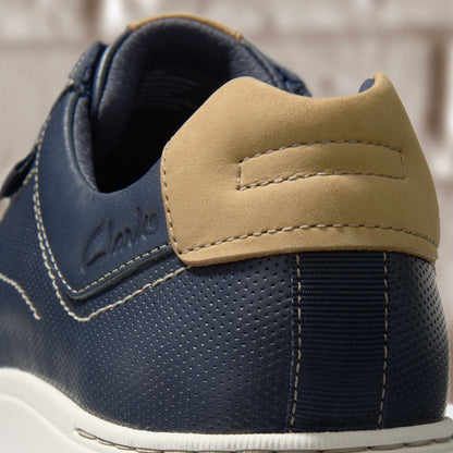 Mapstone Lace Navy Leather - Clarks Men