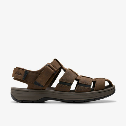 Saltway Cove Dark Brown Leather - Clarks Men