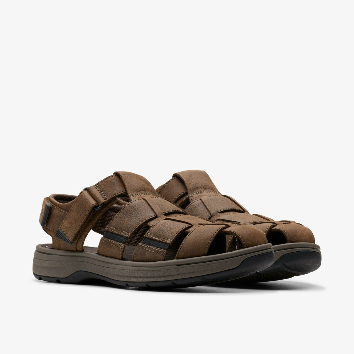 Saltway Cove Dark Brown Leather - Clarks Men